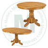 Wormy Maple Lancaster Collection Single Pedestal Table 36''D x 48''W x 30''H With 2 - 12'' Leaves. Table Has 1'' Thick Top
