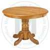 Wormy Maple Lancaster Collection Single Pedestal Table 36''D x 42''W x 30''H  Round Solid Table. Table Has 1'' Thick Top