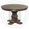 Maple Spartan Collection Single Pedestal Table 36''D x 36''W x 30''H With 1 - 12'' Leaf. Table Has 1'' Thick Top