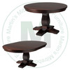 Maple Valencia Single Pedestal Table 36''D x 48''W x 30''H With 2 - 12'' Leaves Table. Table Has 1'' Thick Top.