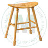 Oak 24'' Saddle Stool With Turned Legs