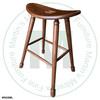 Oak 24'' Saddle Stool With Turned Legs