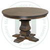 Wormy Maple Spartan Collection Single Pedestal Table 42''D x 48''W x 30''H With 2 - 12'' Leaves. Table Has 1.25'' Thick Top