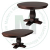 Wormy Maple Valencia Single Pedestal Table 48''D x 48''W x 30''H With 2 - 12'' Leaves Table. Table Has 1'' Thick Top.