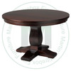Wormy Maple Valencia Single Pedestal Table 42''D x 54''W x 30''H Round Solid Table. Table Has 1'' Thick Top.