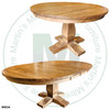 Wormy Maple Valencia Single Pedestal Table 54''D x 54''W x 30''H With 2 - 12'' Leaves Table