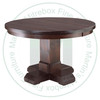 Wormy Maple Shrewsbury Single Pedestal Table 42''D x 42''W x 30''H With 2 - 12'' Leaves Table. Table Has 1.25'' Thick Top.