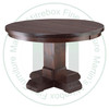 Wormy Maple Shrewsbury Single Pedestal Table 36''D x 42''W x 30''H Round Solid Table. Table Has 1.25'' Thick Top.