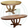 Oak Tuscany Single Pedestal Table 54''D x 54''W x 30''H With 2 - 12'' Leaves