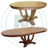 Oak Tuscany Single Pedestal Table 54''D x 54''W x 30''H With 3 - 12'' Leaves
