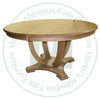 Oak Tuscany Single Pedestal Table 52''D x 52''W x 30''H Round Solid Top