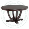 Wormy Maple Tuscany Single Pedestal Table 54''D x 54''W x 30''H Round Solid Top