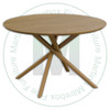 Wormy Maple Finn Single Pedestal Table 48''D x 48''W x 30''H