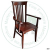Oak Athena Arm Chair With Wood Seat