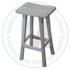 Oak Mission Saddle 24" Stool With Wood Seat