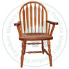 Wormy Maple Country Arm Chair With Wood Seat