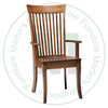 Wormy Maple Wien Arm Chair With Wood Seat