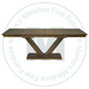 Oak Ambassador Solid Top Double Pedestal Table 48''D x 84''W x 30''H Table Has 1'' Thick Top