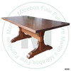 Oak Castleton Solid Top Double Pedestal Table 42''D x 72''W x 30''H