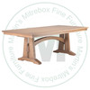Oak Golden Gate Solid Top Pedestal Table 42''D x 120''W x 30''H. Table Has 1.25'' Thick Top