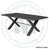 Maple Klint Solid Top Pedestal Table 42''D x 120''W x 30''H