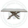 Wormy Maple Kara Solid Top Double Pedestal Table 42'' Deep x 84'' Wide x 30'' High