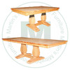 Wormy Maple Madrid Double Pedestal Table 42''D x 84''W x 30''H With 4 - 12'' Leaves Table Has 1.25'' Thick Top