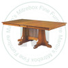 Oak Morris Plain Double Pedestal Table 42''D x 72''W x 30''H With 4 - 12'' Leaves