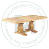 Oak Mediterranean Double Pedestal Table 42''D x 72''W x 30''H With 2 - 12'' Leaves. Table Has 1.25'' Thick Top