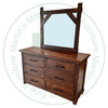 Wormy Maple Settlers Dresser Mirror 1''D x 36''W x 35''H