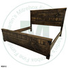 Wormy Maple Iron Corner King Bed  87''D x 86.5''W x 58''H