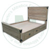 Wormy Maple Iron Corner Queen Bed With 4 Drawers 87''D x 65''W x 58''H