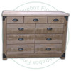 Wormy Maple Iron Corner Dresser 20''D x 56''W x 41''H With 9 Drawers