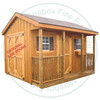 12'D x 16'W Front Porch Storage Shed Stained And Assembled On Site