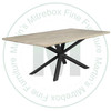 Oak Norseman Solid Top Double Pedestal Table 36''D x 84''W x 30''H Has 2 - 16'' Extensions