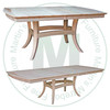 Maple Tokyo Double Pedestal Table 42''D x 66''W x 30''H With 4 - 12'' Leaves