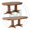Oak Sweden Double Pedestal Table 48''D x 60''W x 30''H With 4 - 12'' Leaves