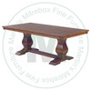 Oak Socrates Double Pedestal Table 42''D x 72''W x 30''H With 2 - 12'' Leaves. Table Has 1.25'' Thick Top