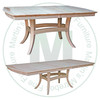 Wormy Maple Tokyo Double Pedestal Table 48''D x 72''W x 30''H With 4 - 12'' Leaves