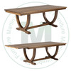 Wormy Maple Versailles Solid Top Double Pedestal Table 42''D x 84''W x 30''H And 2 - 16'' End Leaves