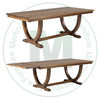 Wormy Maple Versailles Solid Top Double Pedestal Table 48''D x 108''W x 30''H And 2 - 16'' End Leaves