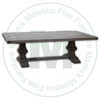Oak Tiberias Solid Top Double Pedestal Table 42''D x 96''W x 30''H