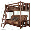 Northern Lakes Log Twin Over Double Futon Bed