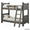 Lumberjack Log Twin Over Double Bunk Bed