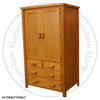 Rocky Valley Log Armoire With 4 Drawers