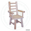 Finished Log Ladder Back Arm Chair 24''W x 19''D x 43''H