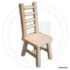 Finished Log Ladder Back Side Chair 18.5''W x 19''D x 43''H