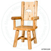 Finished Log Cut - Out Bear Arm Chair 24''W x 19''D x 43''H