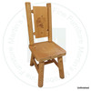 Finished Log Branded Fish Back Side Chair 18.5''W x 19''D x 43''H