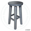 Finished Log Solid Swivel Stool 16''W x 16''D x 24''H